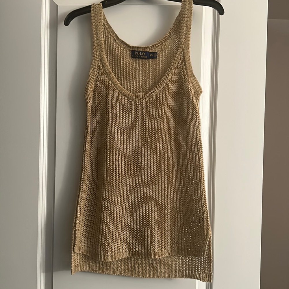 Polo by Ralph Lauren Knit Tank Tunic in Beige